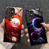 Luna Moon Mobile Cell Phone Case for Samsung Galaxy A56 55 54 53 52 51 36 35 34 23 16 15 5G Glass Colorful Cover Cover Luxury