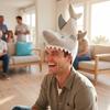 Creative Shark Party Hat Cartoon Plush Animal Cap Costume Accessories Shark Head Cover  Photo Props
