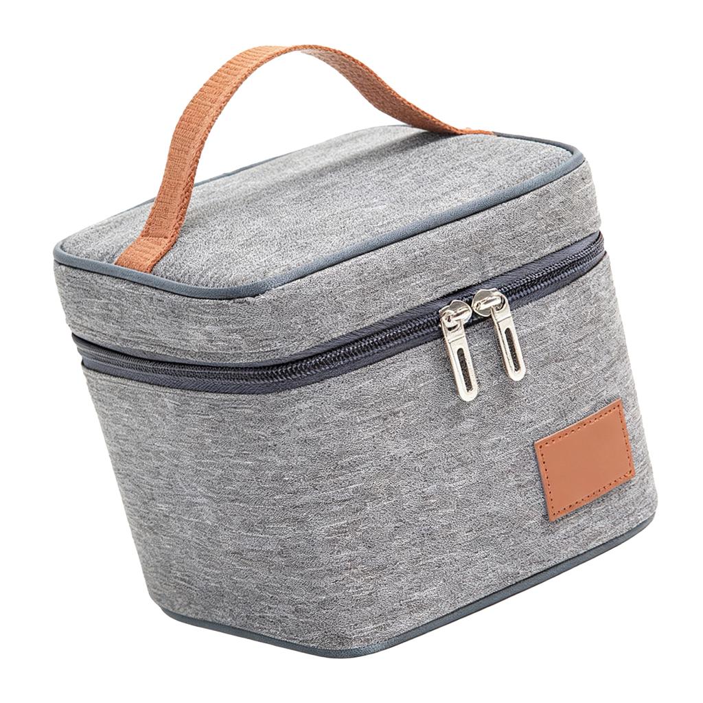 Lunch Bag   Grey Thickened   Proof Reusable Insulated Lunch Cooler Bag for Picnics Outdoor Travel