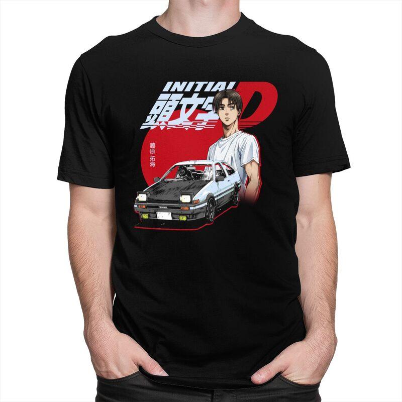 Custom Anime Initial D T Shirt for Men Tshirt Casual Tee Short Sleeve Tshirt Slim Fit Clothing