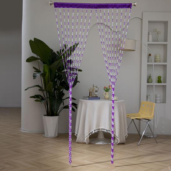 Beaded Door Curtain Room Divider Hanging Door Beads String Curtain Tassel Screen Blind for Window Doorway Living Room Bedroom Decor