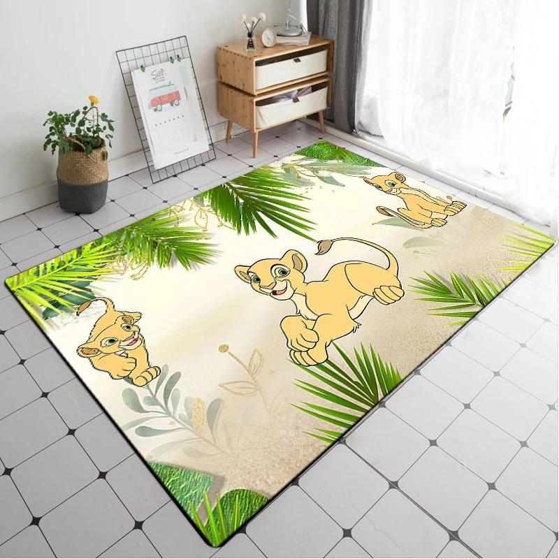 The Lion King Pattern 3D Kids Bedroom Bedside Carpet Non Slip Soft Floor Mat Sofa Coffee Table Rugs for Home Decor