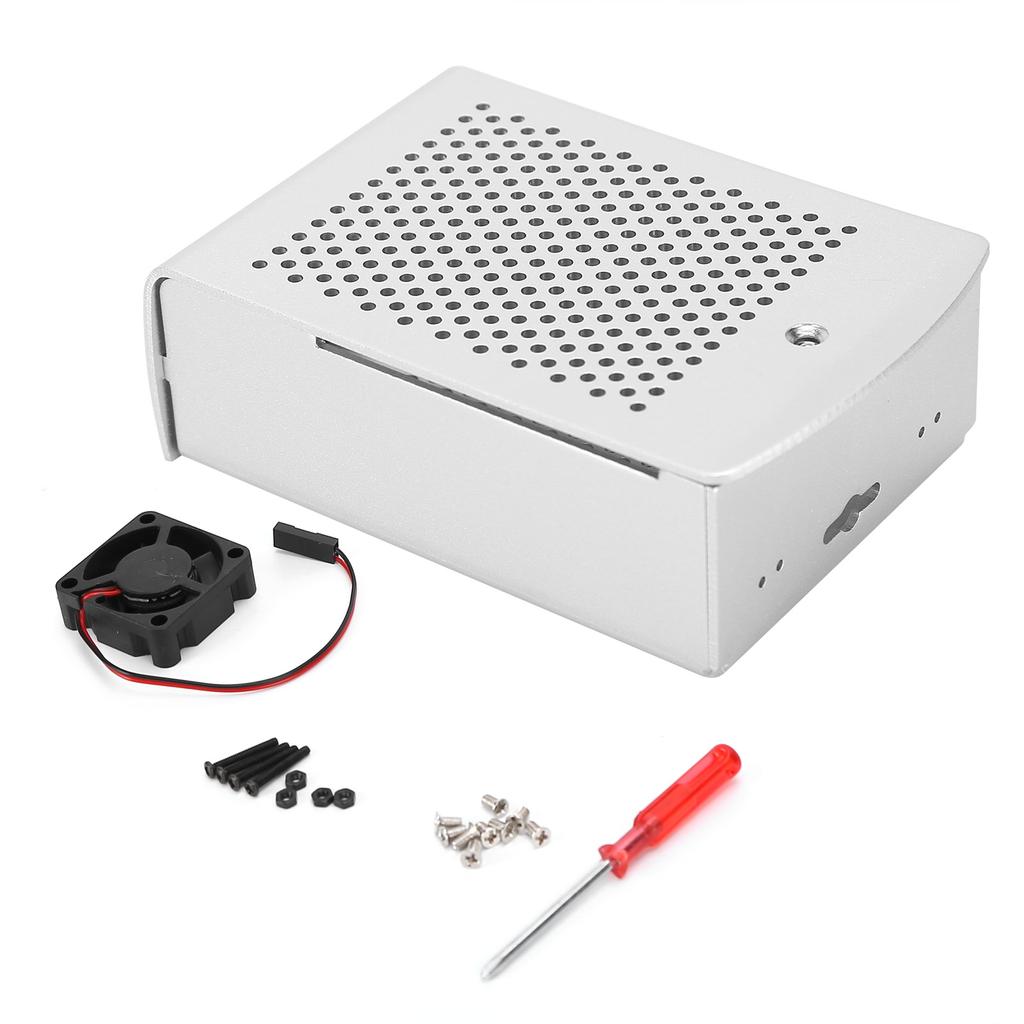 Custodia per Raspberry Pi Lega di Alluminio Custodia Protettiva Guscio Dissipazione del Calore con Ventola
