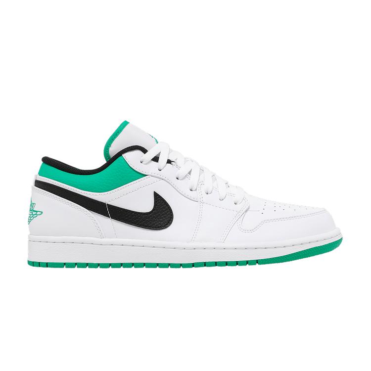 Jordan 1 Low Blanc Vert Chanceux Noir 46 white