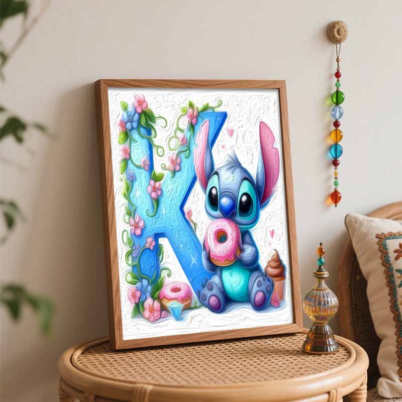 Disney Oil Painting Painting Art Stitch & Donuts Hobby Cultivating Gifts Home Decoration