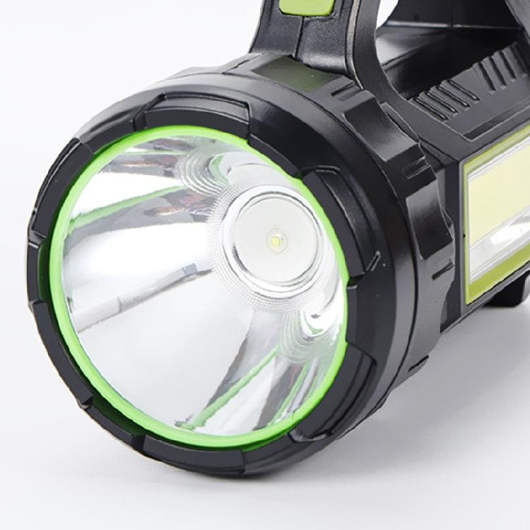 Solar Flashlight Rechargeable Outdoor Waterproof Spotlights LED Work Light Searchlight Light for Camping Emergencies