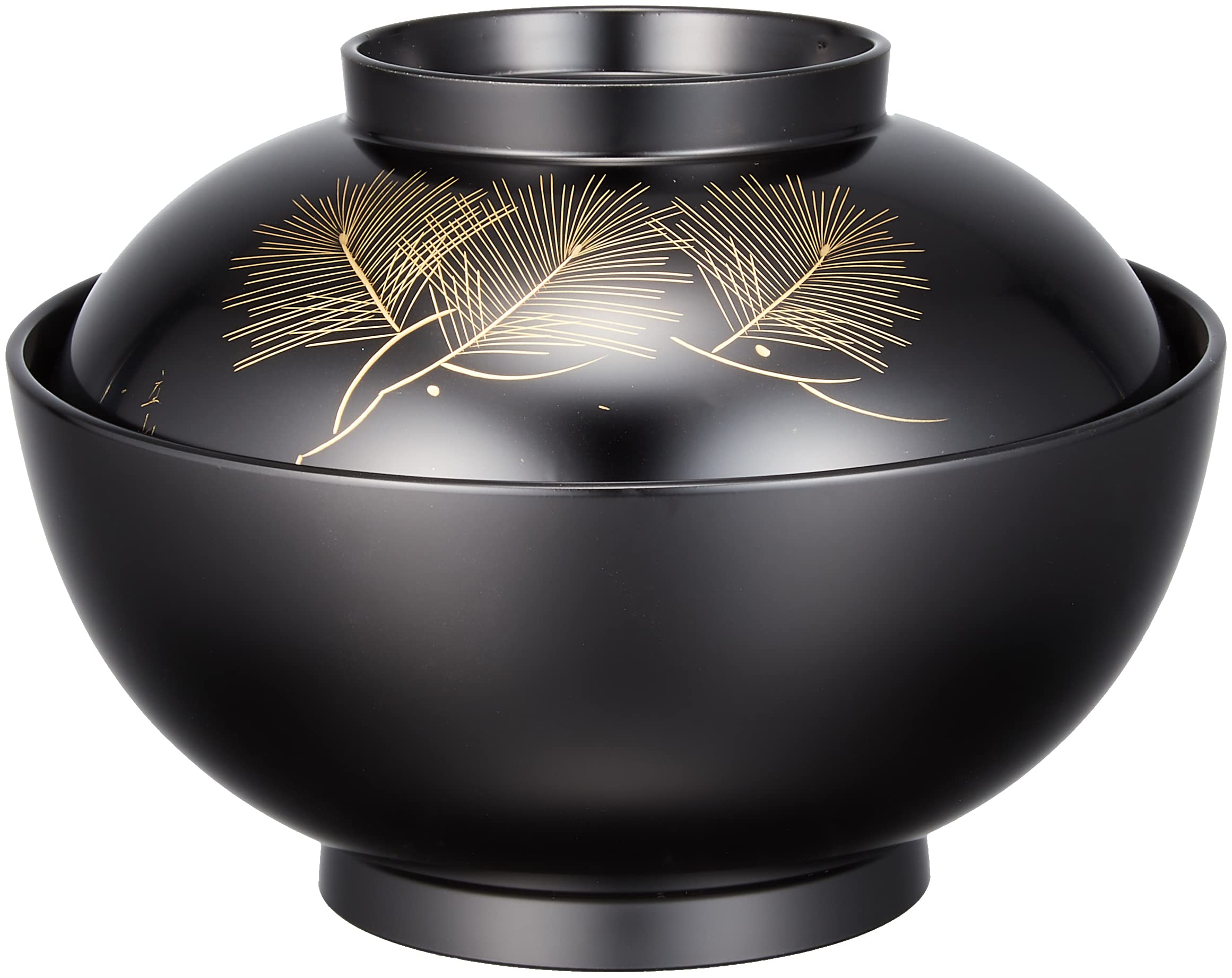 

Masano Black 13.6 x 10 x 10 cm Echizen Lacquerware Chinkin Pine Zoni Bowl Black
