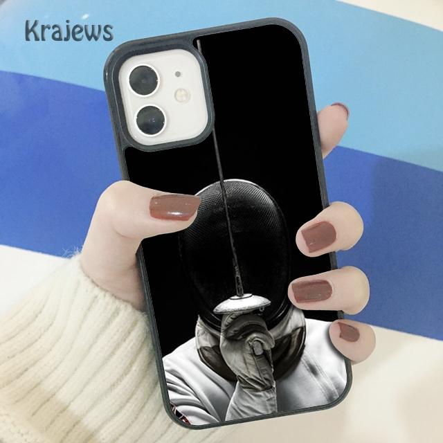 Krajews Fencing Sport Soft Phone Case Cover For iPhone 17 Air 16 15 14 plus 11 12 13 pro max coque Shell Fundas