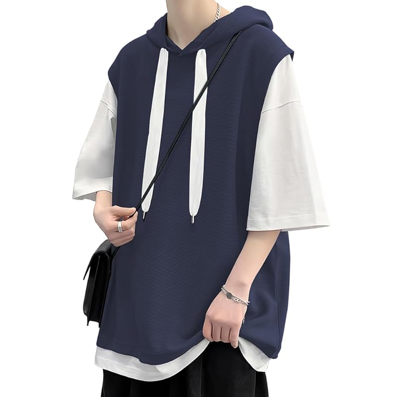 

[FLYSKY] summer clothes men s t-shirt short sleeve big size big silhouette summer Relaxing soft comfortable light tops simple cool