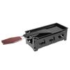 ,   carbon steel that melts cheese evenly, with wooden handle for comfortable cooking