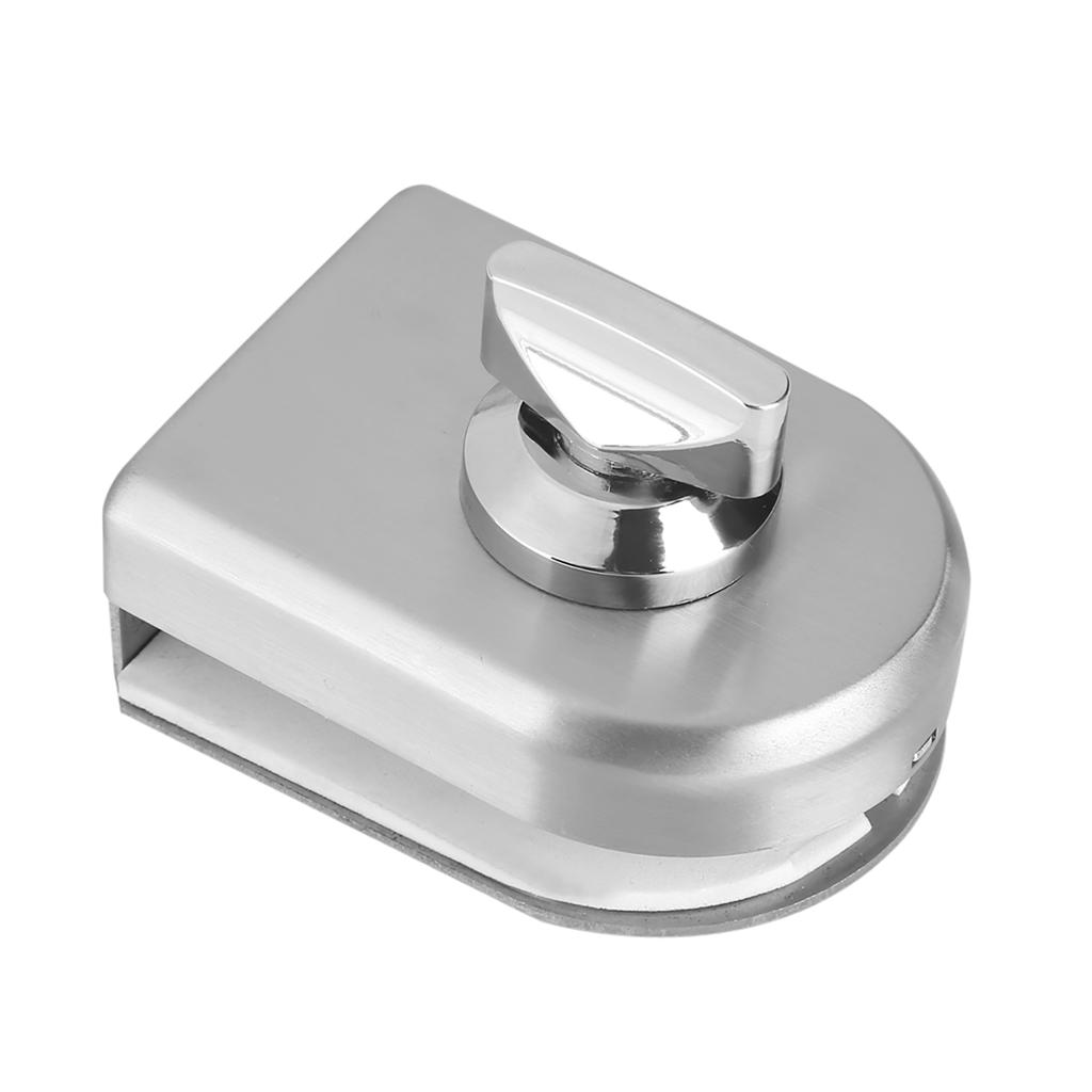 10 12mm Stainless Steel Glass Door Lock Latch Rotary Knob Open Close Home Hotel Bathroom Use