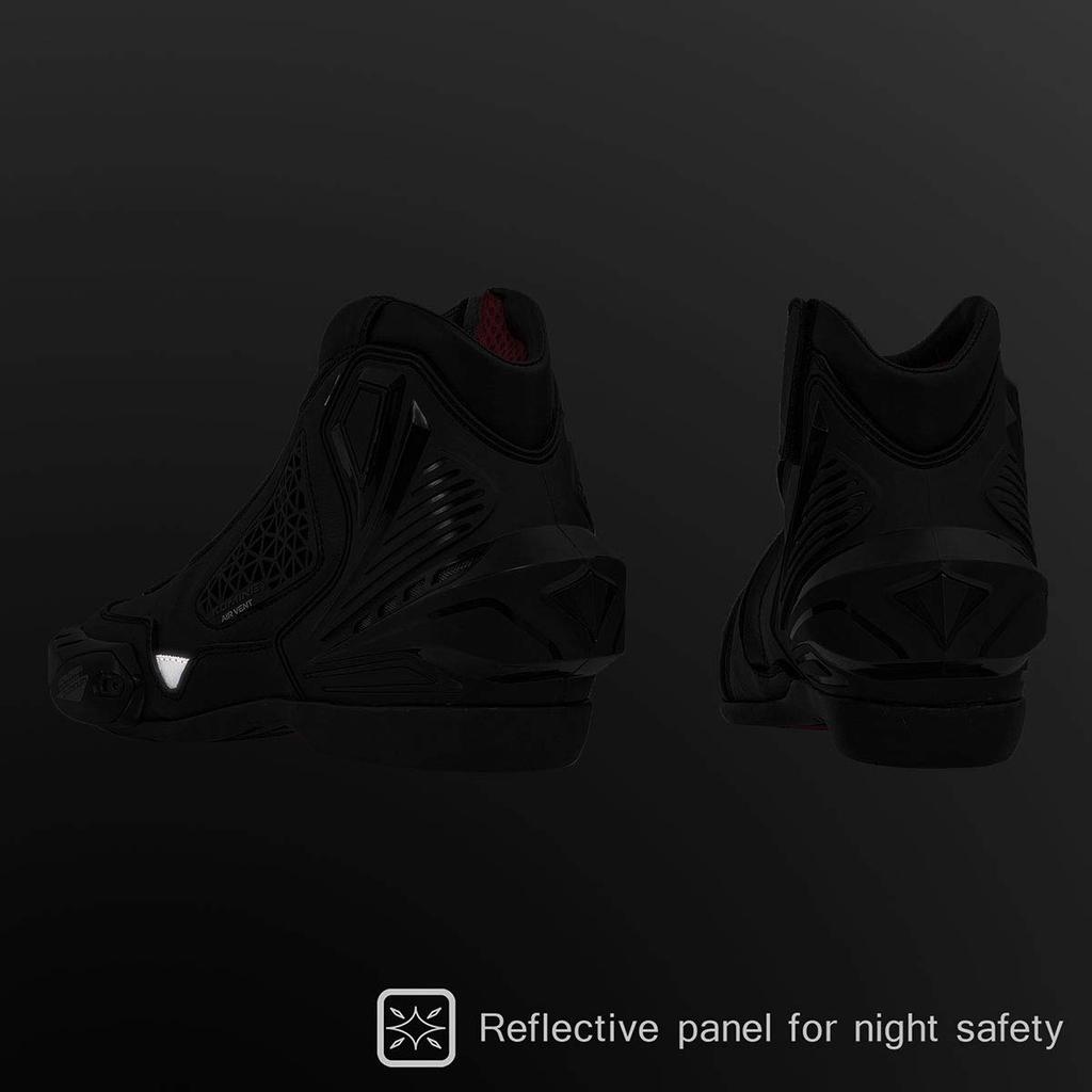 KOMINE Air Through Riding Shoes for Mesh Material BK-086 Motorcycles, Black,