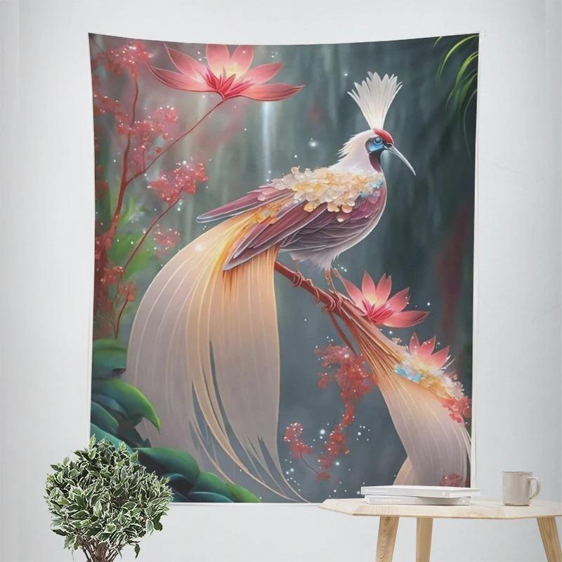 

Пейзаж Павлин декоративный гобелен домашний декор стены офис гостиная гобелен 100x75cm