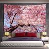Pink Romantic Cherry Blossom Pattern Tapestry Office Living Room Tapestry Home Wall Decoration Tapestry