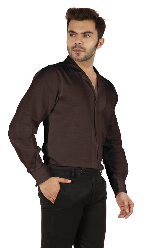 BestMan Solide Langarm-Baumwollhemden für Herren, formelle Button-Down-Shirts, reguläre Passform