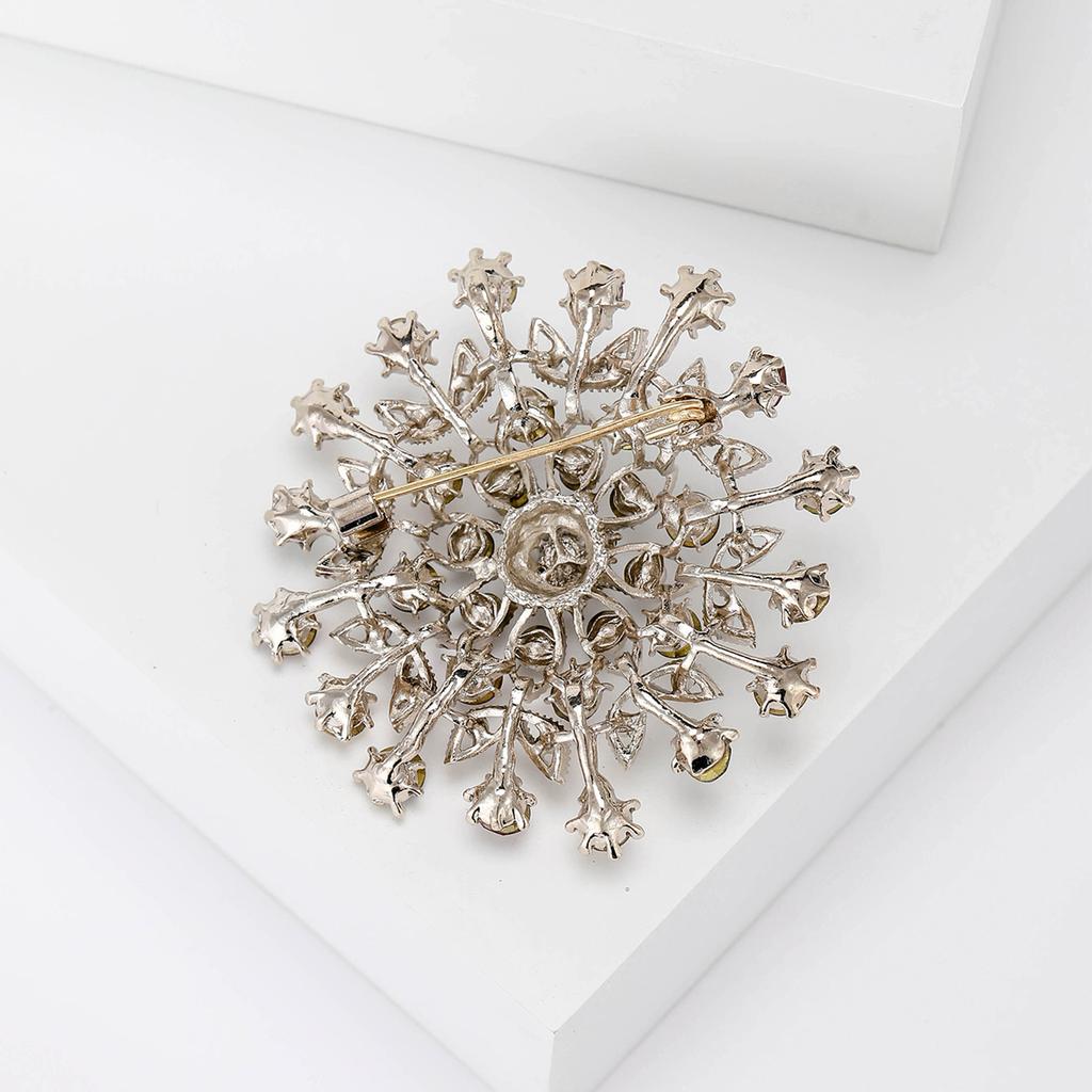 Original Single Rhinestone Crystal Multi-Color Large Flower Brooch Brooch Clothing Accessories