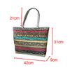 Embroidery Shoulder Bag Vintage Style Tote Bag Womens Handbag Lady Zipper Shopping Bag Travel Purse for Vacation Party Summer