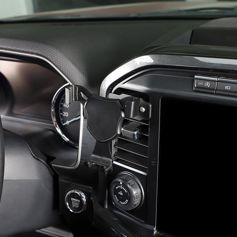 Car Air Conditioning Vent Mobile Phone Bracket GPS Phone Stand Bracket  Fit For Ford F150 2021 Up Car Interior Accessories