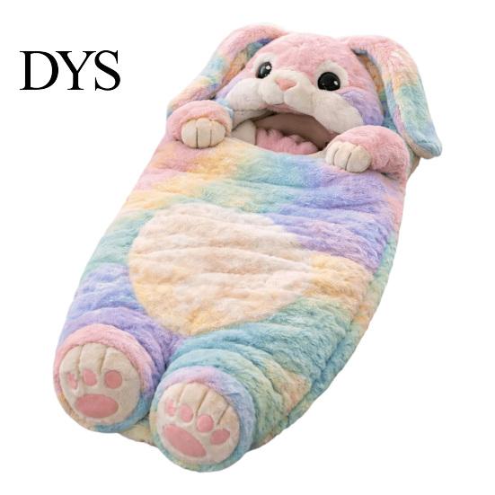 Indoor-Nickermatratze Plüschhase Umschlag Schlafsack für Kinder, Winter Hase Warmer Schlafsack Schlafsack, Flauschig Kleinkinder Jungen Mädchen Kinder