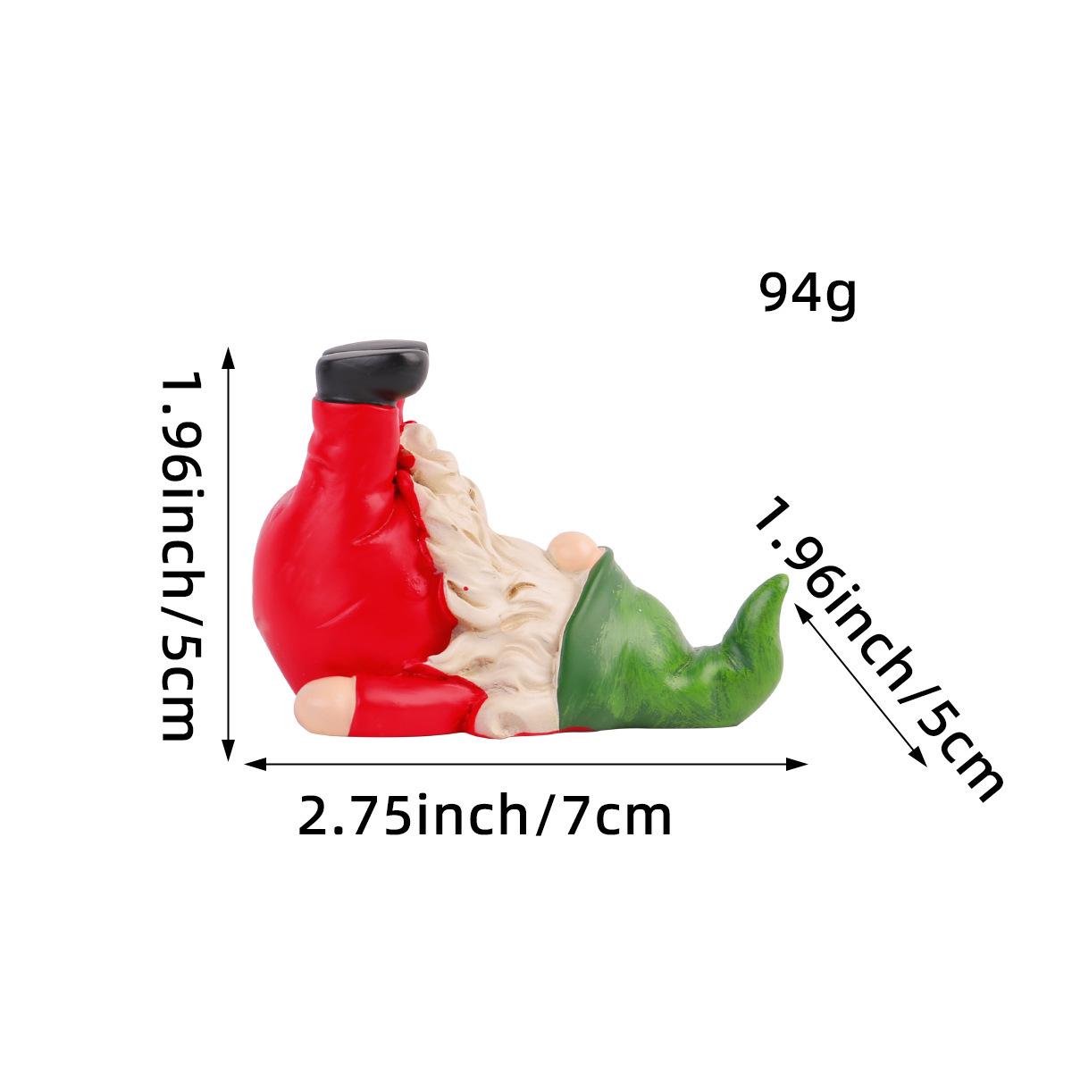 

Christmas Yoga Gnome Elf Santa Figurine: Creative Home Desktop Ornament