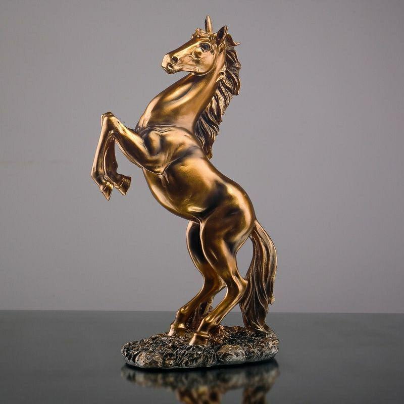 Abstract Soaring Horse Resin Desk Figurine for Living Room Decor