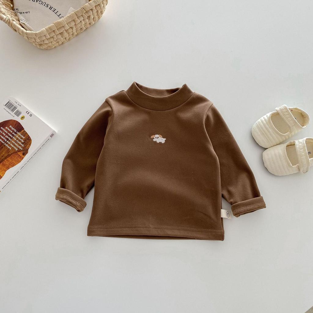 Kids Thermal Base Layer Shirt Cartoon Print Winter Inner Wear Top for Boys Girls 0-5 Years