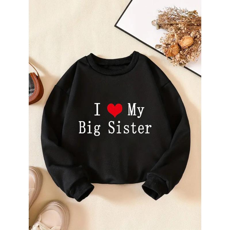 Kids Sweatshirt Creative Letter Pattern Fashion Casual Crew Neck Sweatshirt for Daily Party Holiday Gift 110 чёрный
