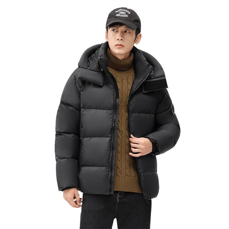 Men Winter Loose Hooded Down Jacket Thick Warm Casual Puffer Coat Outerwear