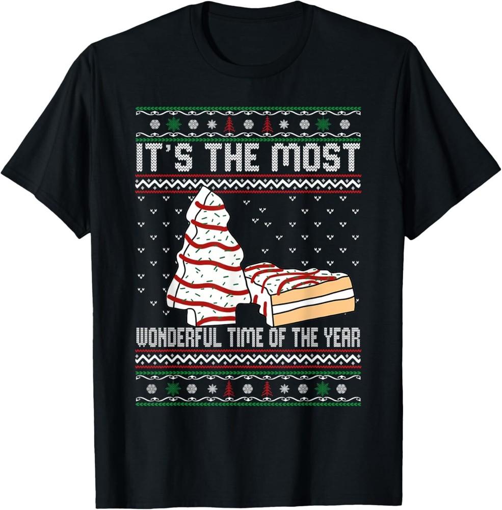 

Its The Most Wonderful Time Of The Year Christmas tree cake T-Shirt L