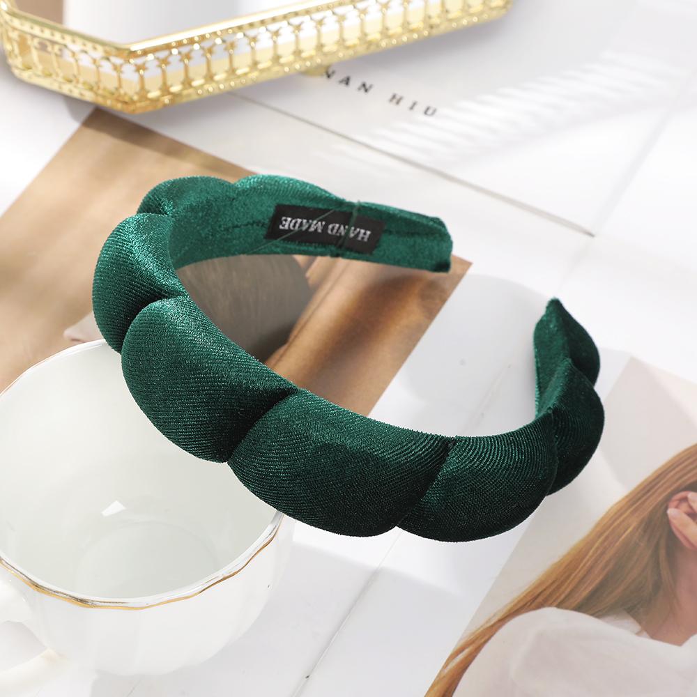 

Haimeikang Однотонная бархатная повязка на голову Зимние новые губчатые обручи для волос Ободки для женщин Модные аксессуары для волос