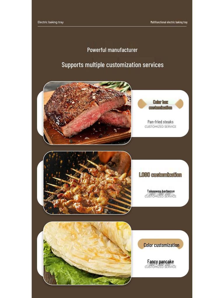 Multifunctional Portable Electric Grill: Household BBQ Pan & Oven