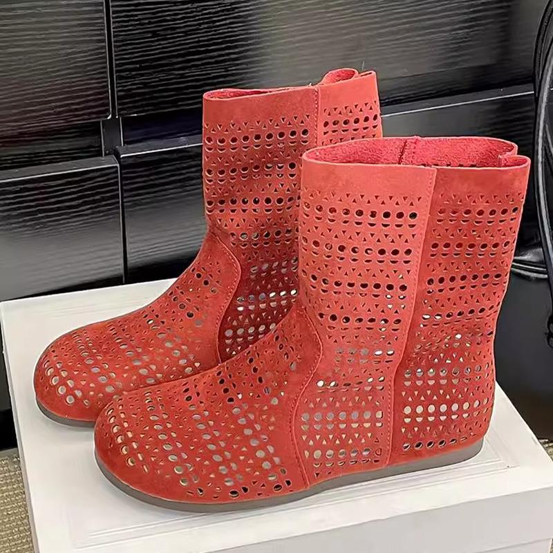 Fashion Women Flats Shoes Ankle Designer Sandals New Summer Woman Sport Shoes 2025 Fashion Cool Boots Dress Breathable Zapatos De Mujer