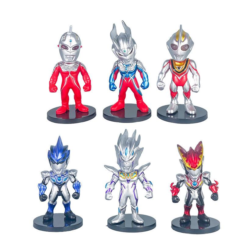 

Персонаж Ультрамена Мультяшная Мини-модель Украшение Набор из шести штук для декора рабочего стола