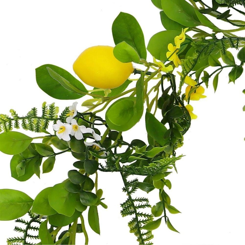 Green Plant Artificial Lemon Garland Spring Faux Fruit Vine Outdoor Garden Decor