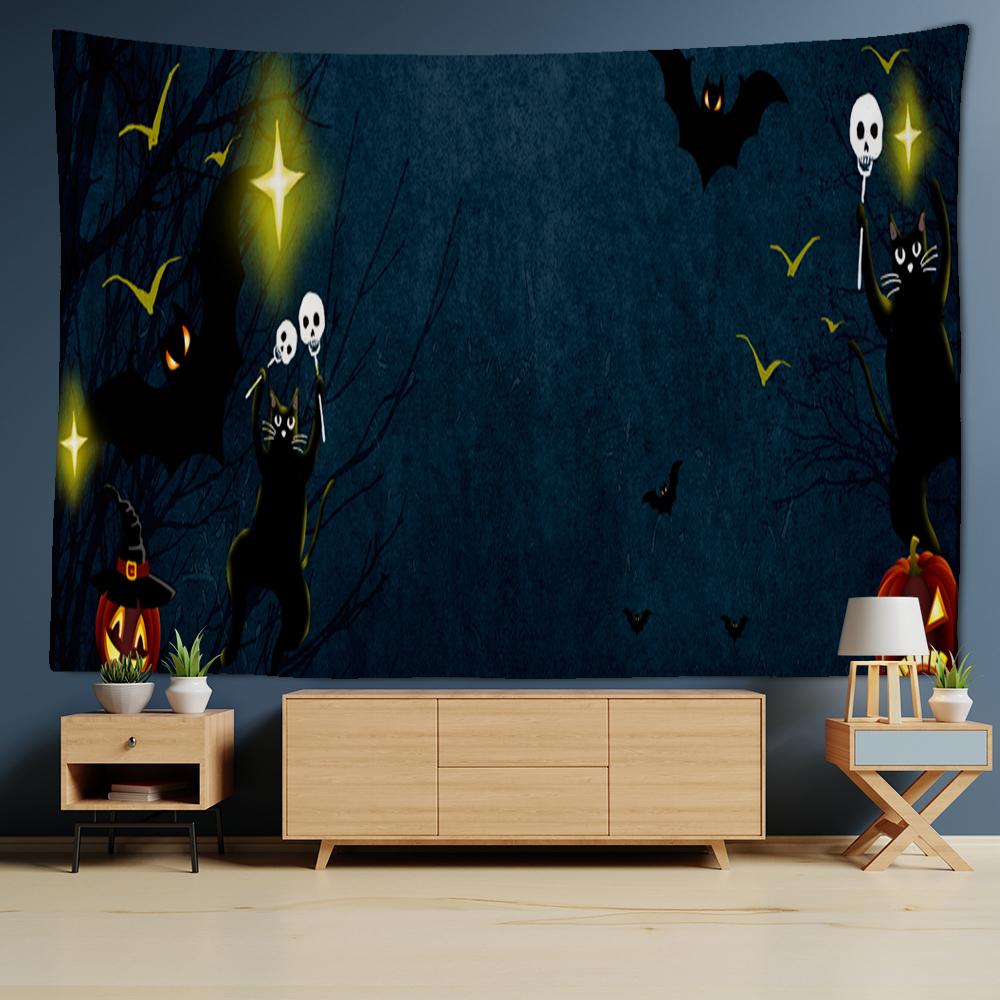 

Гобелен на Хэллоуин, настенный гобелен, ведьма, пугало, череп, узор, хиппи, богемный цыганский психоделический тапиз, гобелен для колдовства 95x70CM