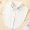 Fake Collar Shirt Rhinestones Faux Pearl Detachable Adjustable Embellished Tops Half Shirt Collar Formal Event Collar
