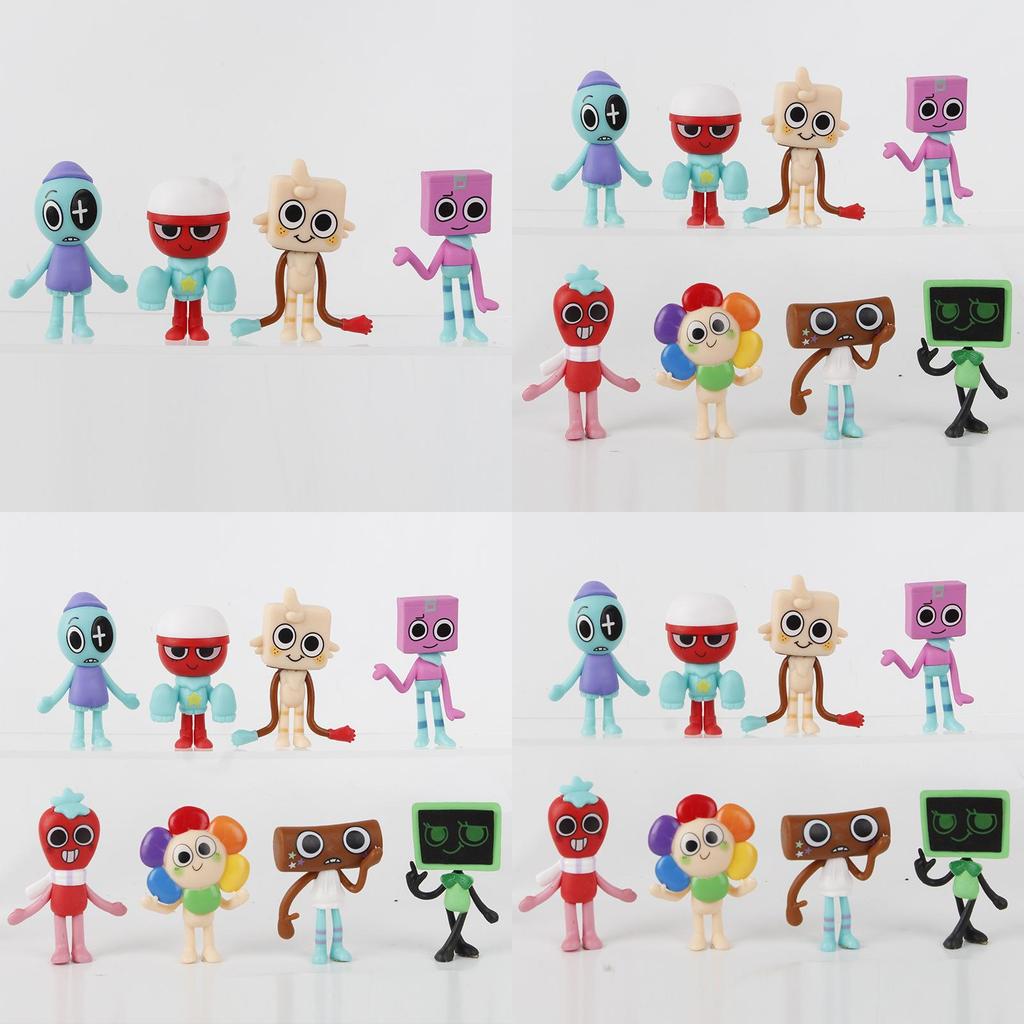Delightful Dandy World Rhythm Box Collectible Figurines Set Of 8 Pvc Toys For Kids