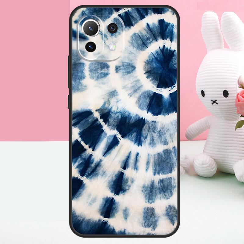 Shibori Indigo Batik Hülle Für Xiaomi 15 Ultra 14 15T 13T 14T 17 Pro Max POCO F8 Ultra F7 F5 F6 X5 X6 X7 Pro Funda