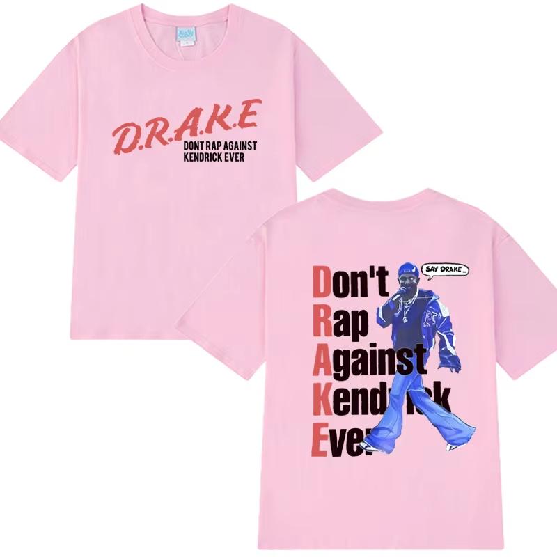 Hot Sale Kendrick Lamar Say Drake Meme Graphic T Shirt Unisex Vintage Hip Hop Short Sleeve T-shirts Men Women 100% Cotton Tops