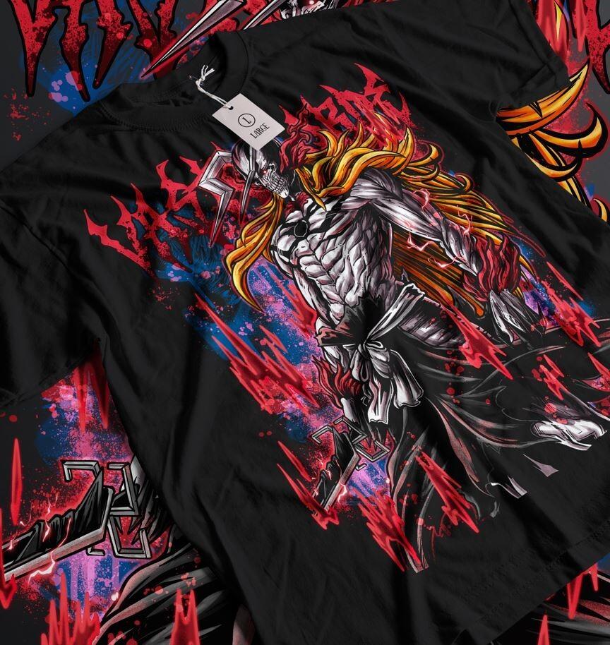 

Bleach Ичиго Куросаки Футболка Манга Стрип Ужасы Аниме Подарок Рубашка Футболка Все Размеры 4XL