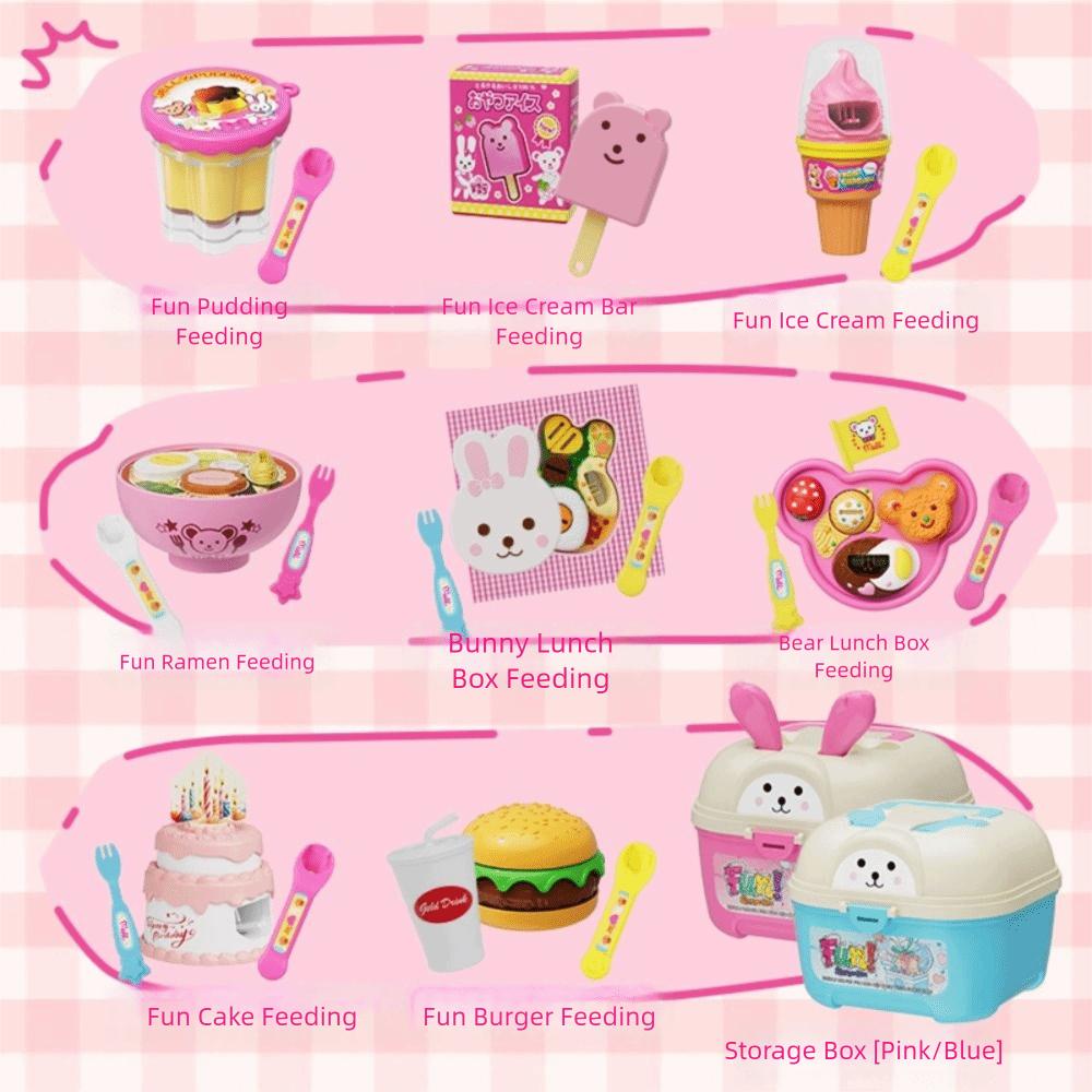 Little BearShape Pudding Feeding Set Pretend Play Play House Toys  Birthday Gift