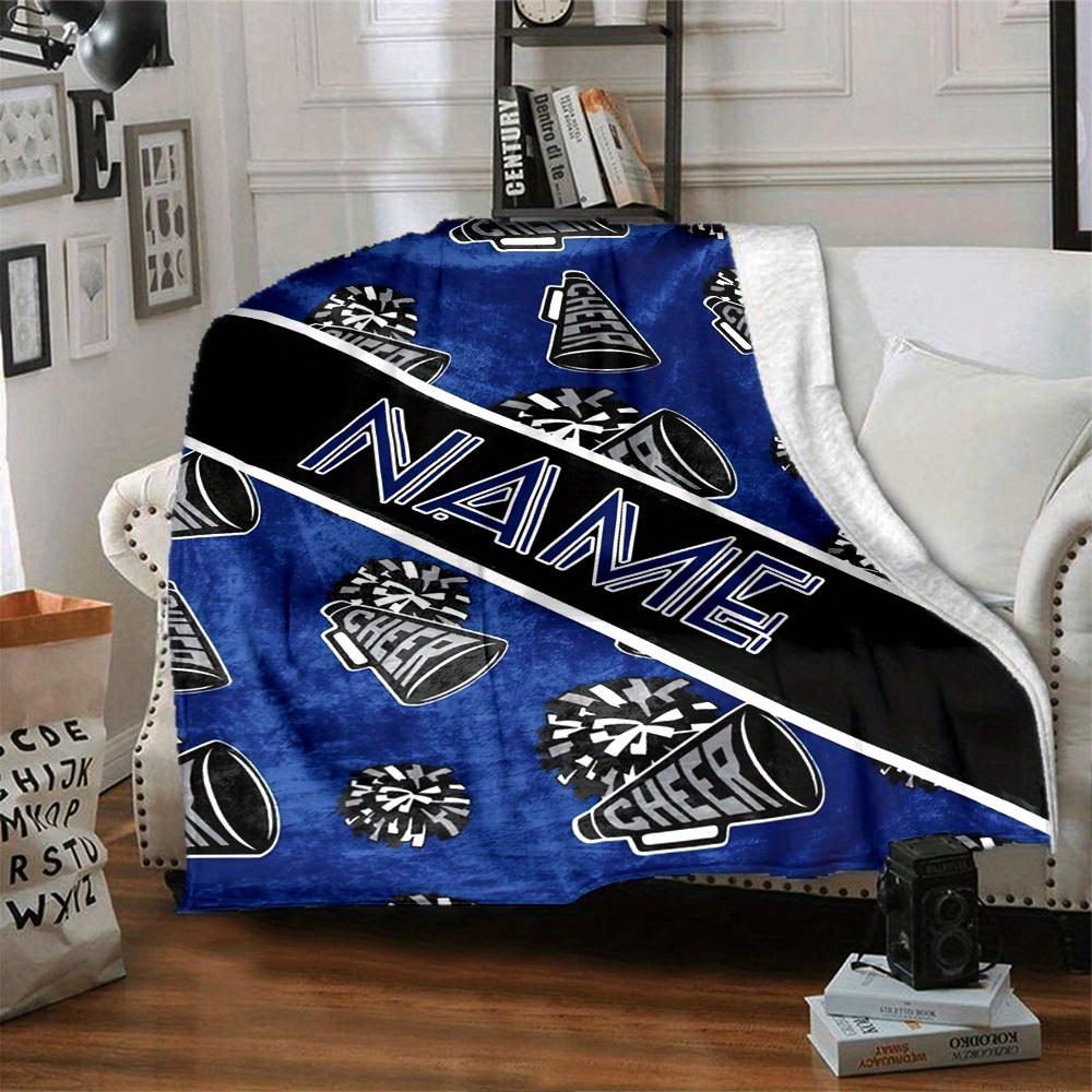 Cheerleading Theme Home Customize Your Name Blankets Comfortable Soft Lightweight Allseason Multipurpose Blanket For Picnics Sofas Offices Beds Living