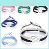 Handmade Infinite Symbol Bracelets With Adjustable Woven Design For Couples And Giftgiving