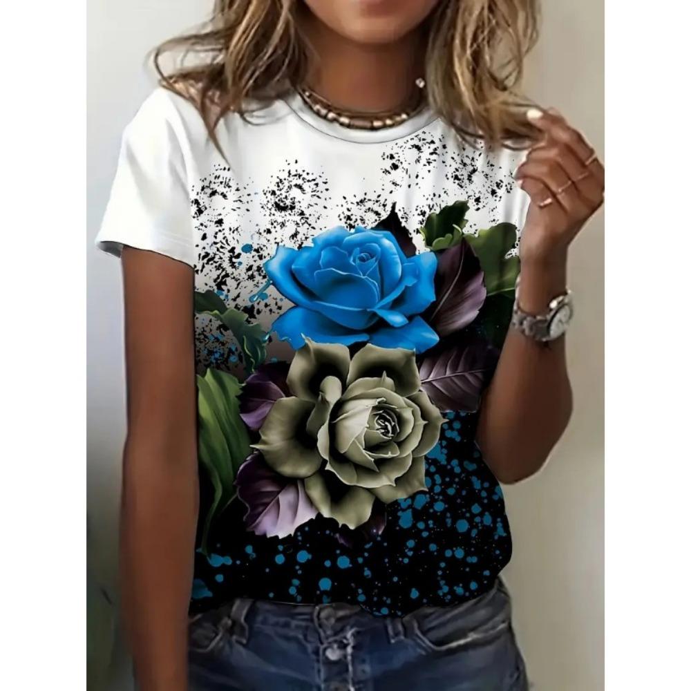 Summer Beautiful Woman 3D Print T-shirts Women Streetwear Fashion Casual