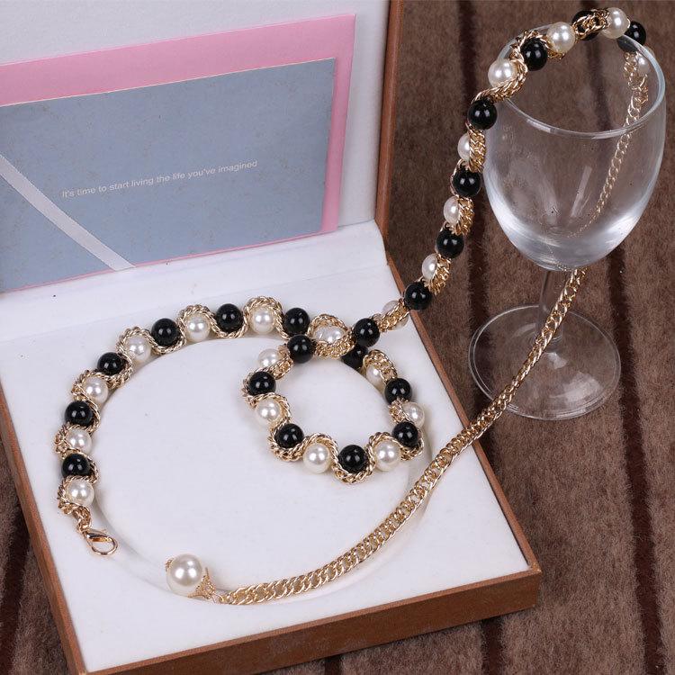 Women's Plus Size Pearl Waist Chain for Dresses
