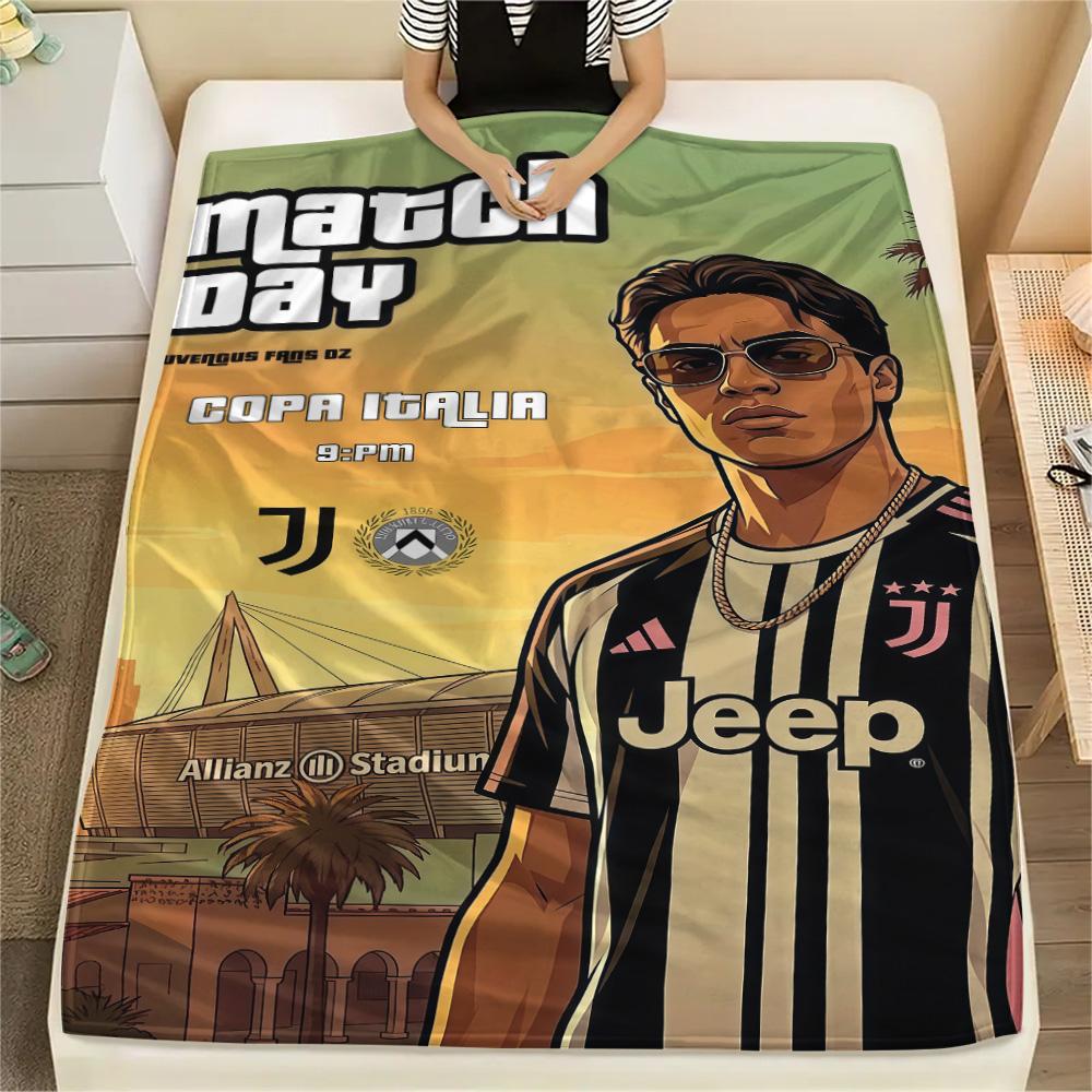Juventus Team Print FlAannel Blanket, High Quality Comfortable for All Seasons, Home Decor, Warmth and Comfort