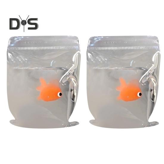 

1/2/3 шт. прозрачный мешок для золотых рыбок, сжимаемая игрушка, снятие тревожности и стресса, мини-золотая рыбка, сенсорная игрушка для детей, подростков и взрослых, мягкий мяч для снятия стресса, игрушка-рыбка 2pcs