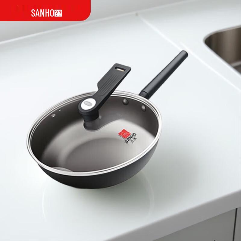 Sanhe 32cm Coating-Free Titanium Alloy Wok