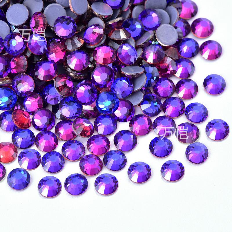 Imitation Austrian Diamond, Even Surface Hot Melt Adhesive Hot Diamond Ab Color Crystal Glass Diy Clothing Rhinestone Decoration