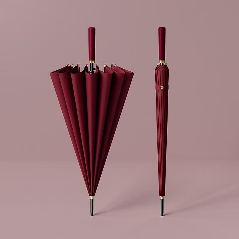 HANDUNYOU 16-Rib Automatic Windproof Long Umbrella